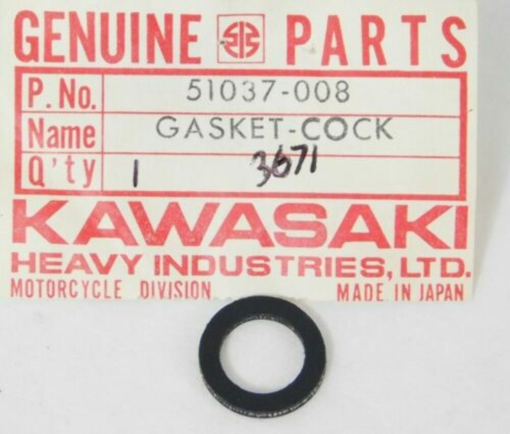 1967-81 KAWASAKI KD KDKV 80 100 Fuel Petcock Seal Gasket OEM 51037-008 QTY 2