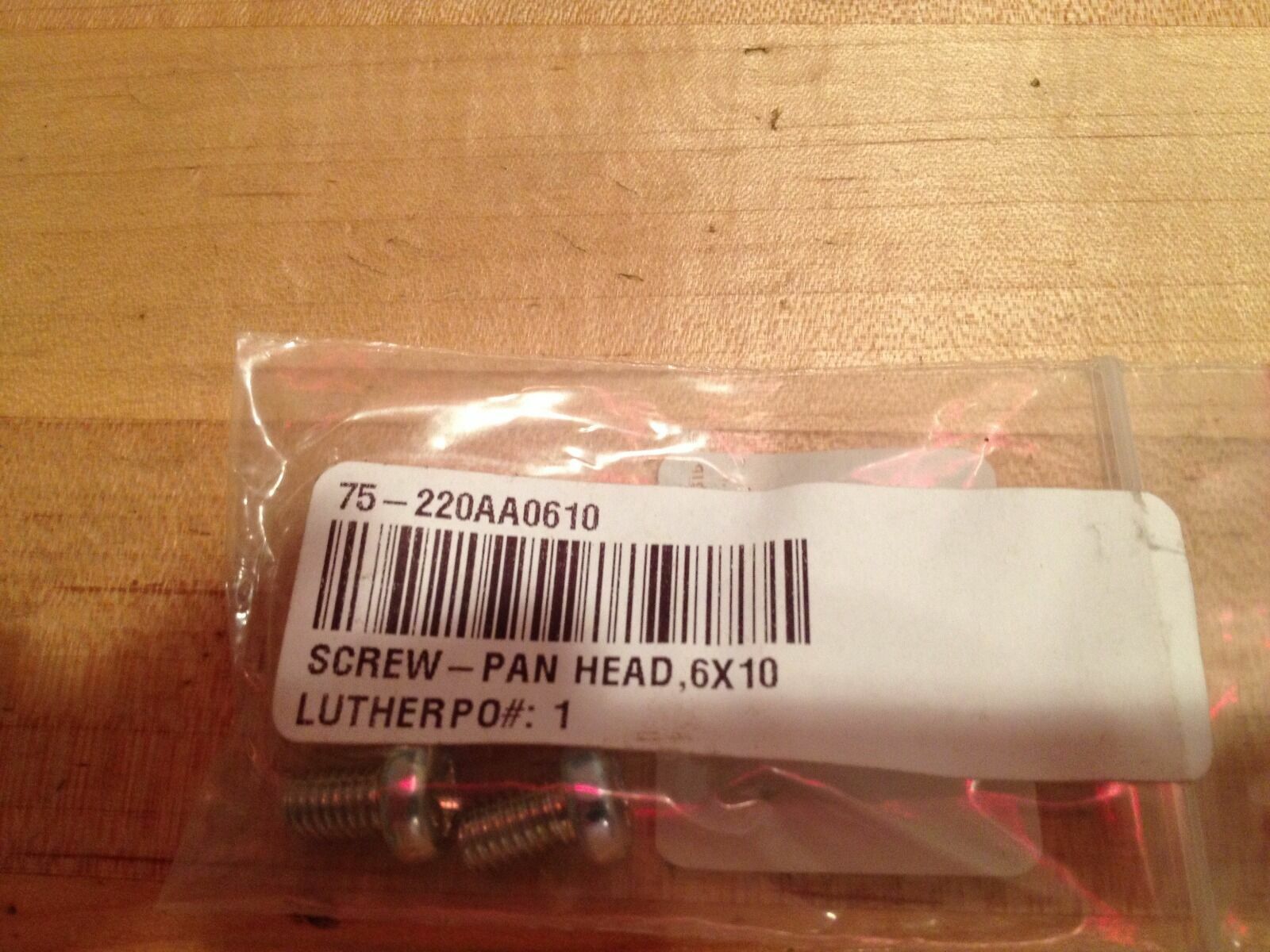 Kawasaki 220AA0610 SCREW-PAN HEAD 6X10 Qty 2