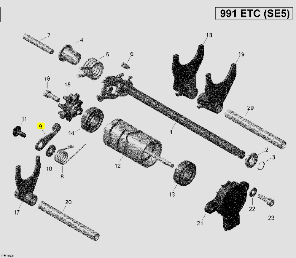 Spyder 2008-2016 Spyder ST SE5 RS Indexation Lever 420248376 New OEM