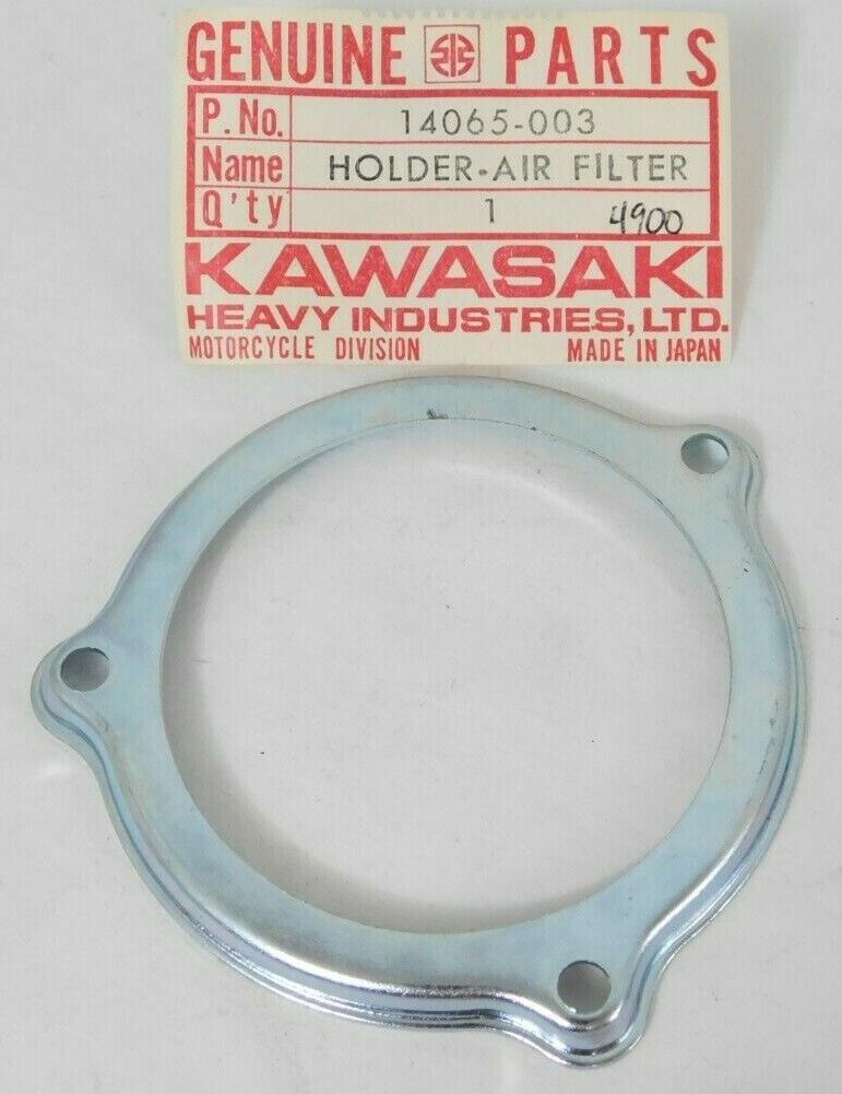 Genuine Kawasaki Air Filter Holder Plate Silver F81M F-81M 1971 14065-003