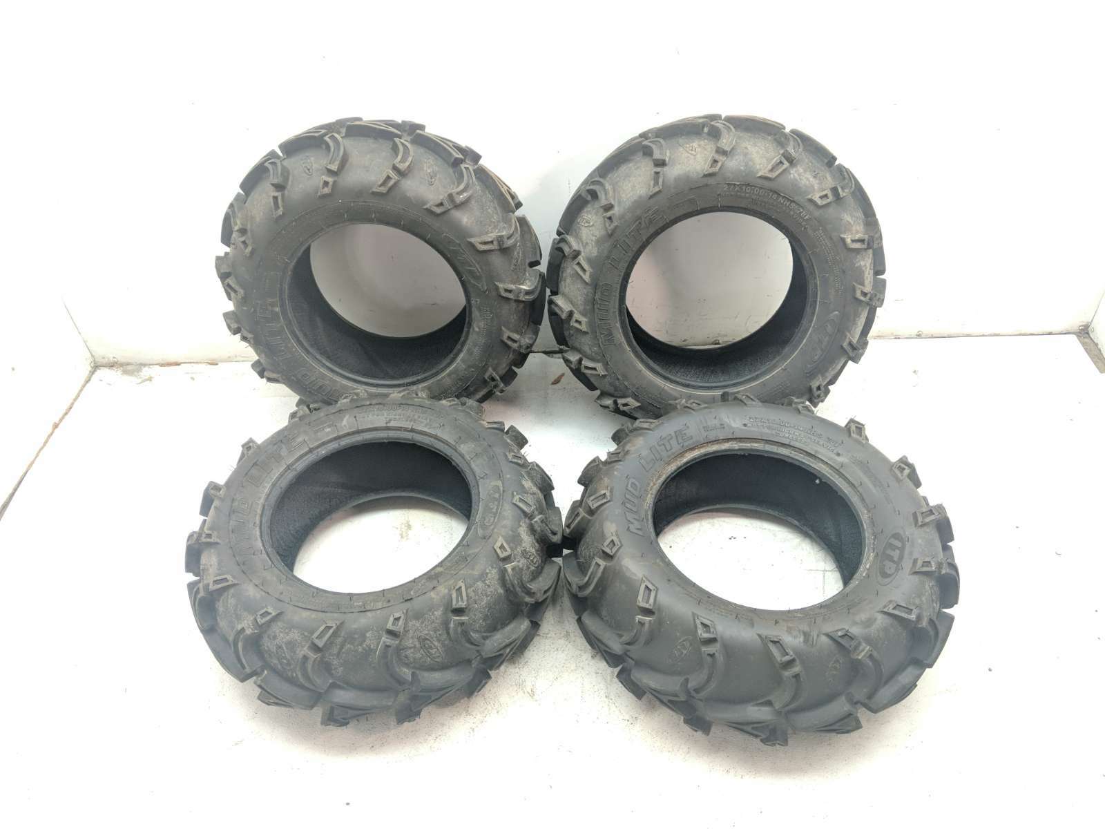 22 Can Am Outlander 570 MUD LITE Front Rear Tires Set 27x10.00-14 NHS 78F