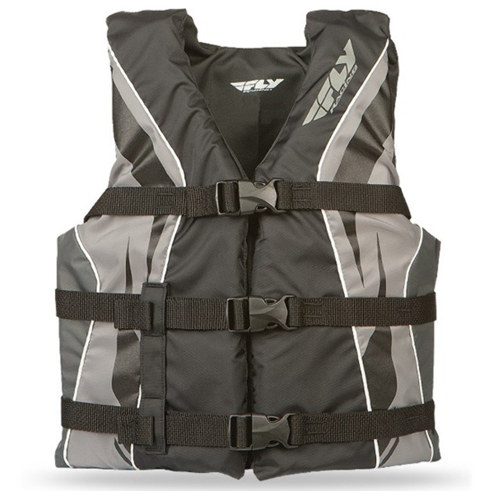 FLY RACING NYLON LIFE VEST BLACK/GREY SIZE 2XL 221-15011