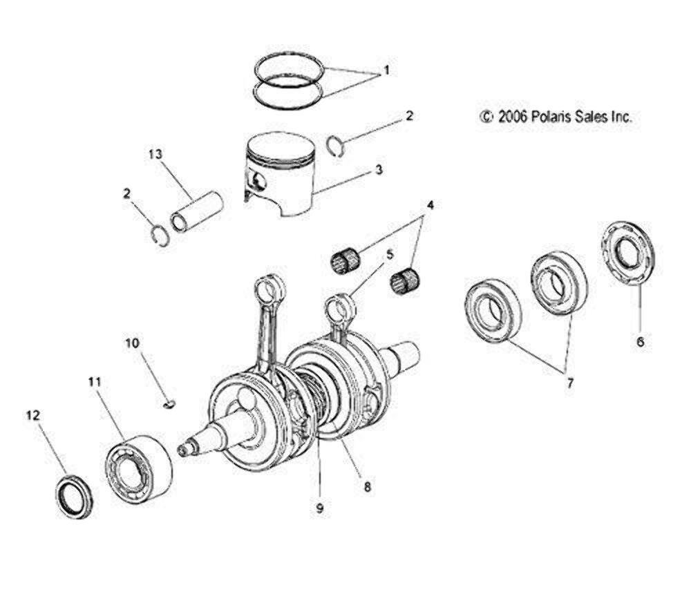 Polaris Piston Kit 81 mm AW Genuine OEM 2203512