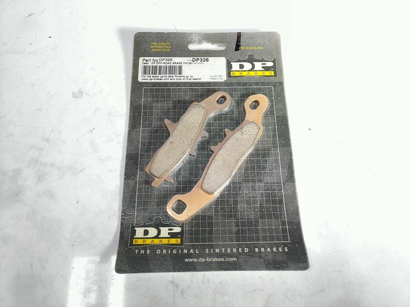 DP MOTORCYCLE BRAKE PADS PART DP-326