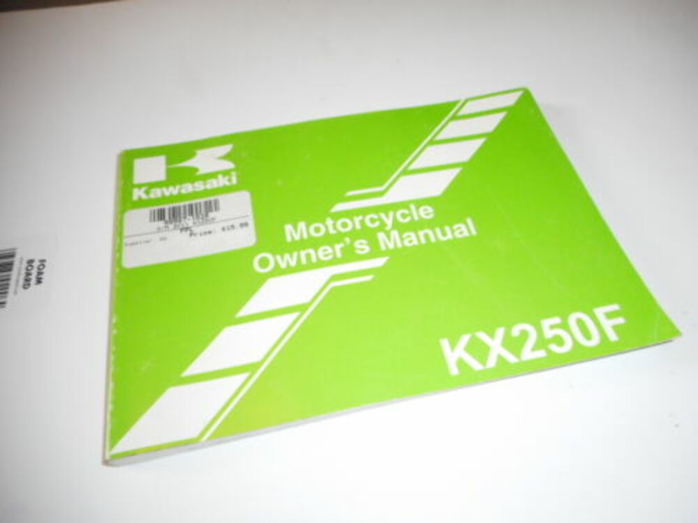 Kawasaki KX250F KX 2550YB OEM Owners Manual 99987-1626