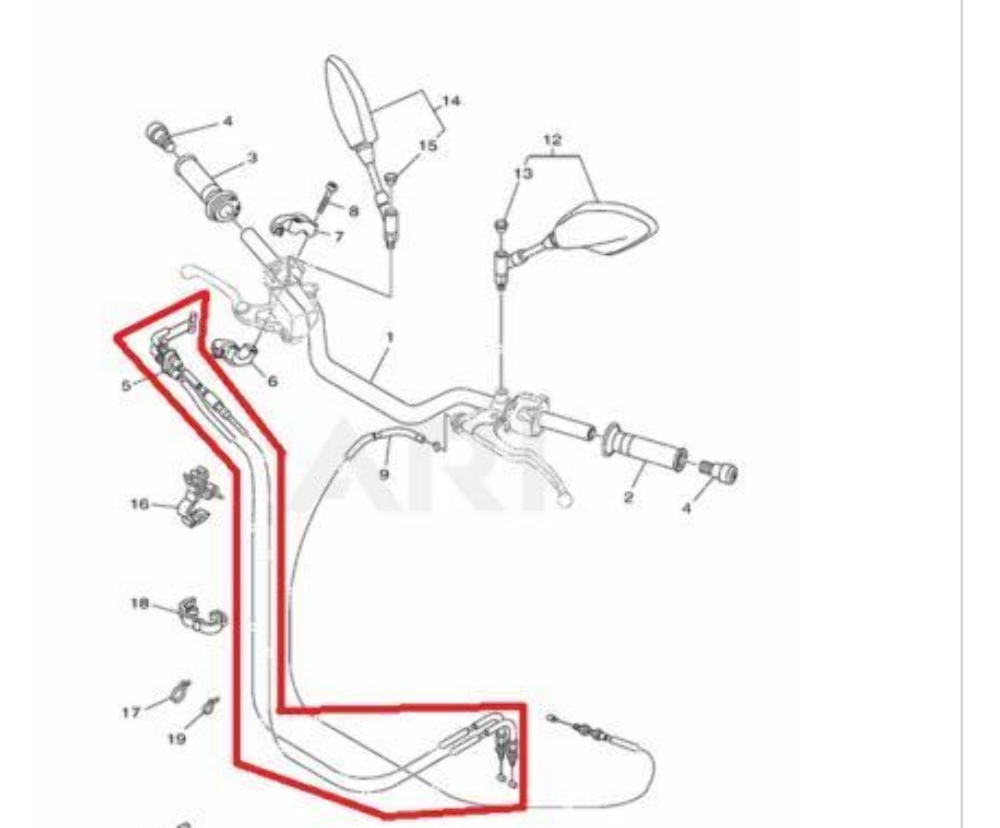 NEW OEM YAMAHA FZ09 FZ 09 THROTTLE CABLE ASSEMBLY 1RC-26302-00