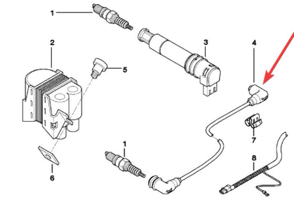 BMW Spark-plug shaft ignition coil 12127679398