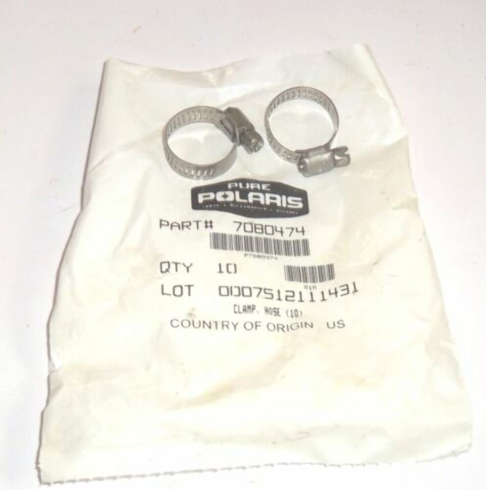 POLARIS PURE OEM ATV HOSE CLAMP 7080474 QTY 2
