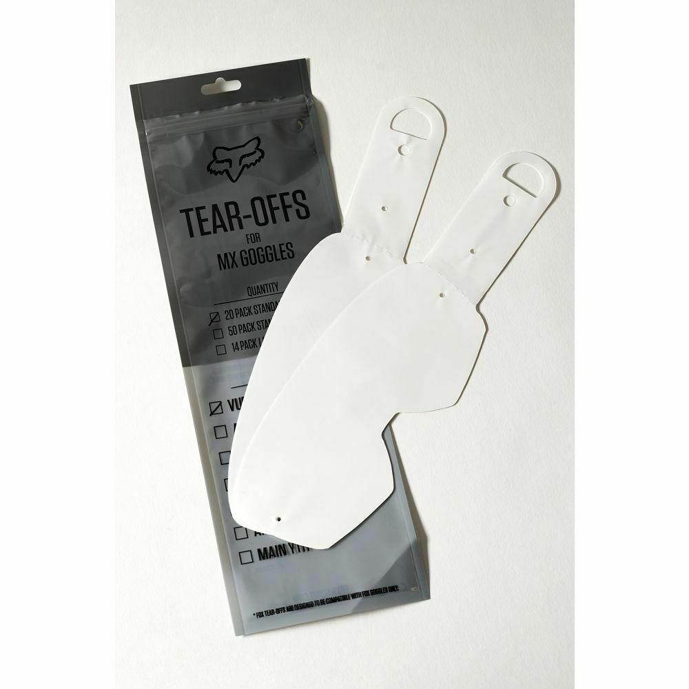 Fox Racing Clear Airspace Main VLS Laminated Tear Offs 20-Pack 25637-012-OS