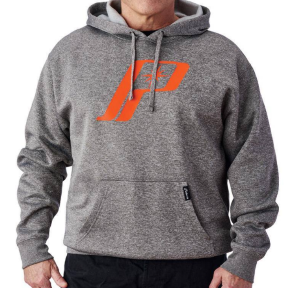 Polaris Gray/Red Retro Logo Hoodie Moisture Wicking Fleece Classic 286150402