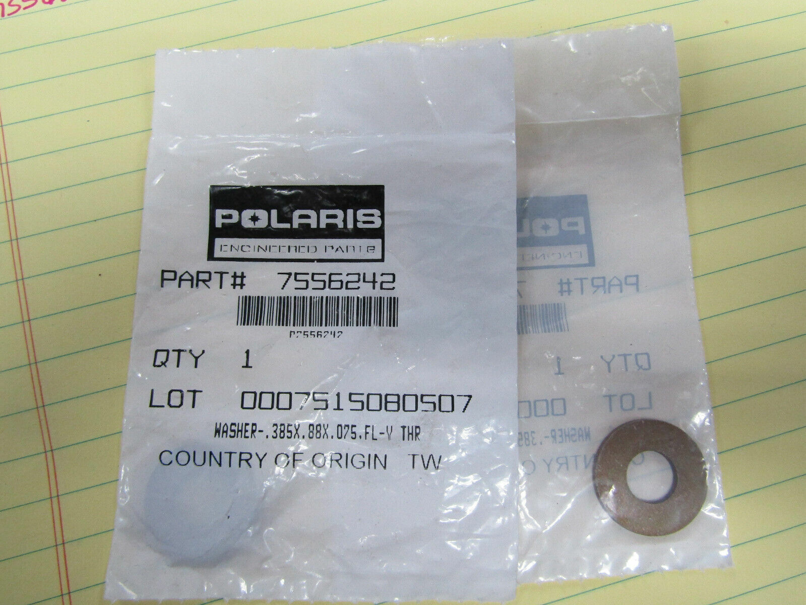 Polaris 7556242 Washer Genuine OEM QTY 2