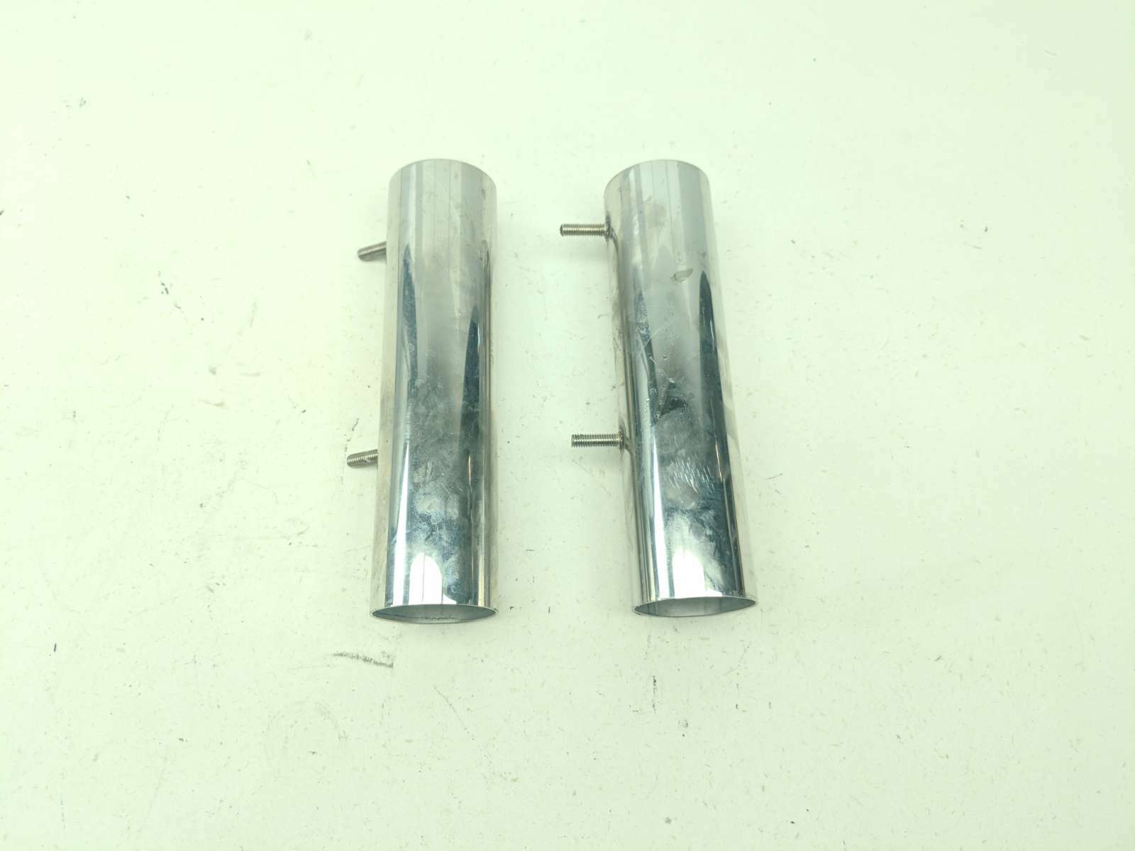 15 Triumph Thruxton 900 Front Fork Guard Covers Chrome