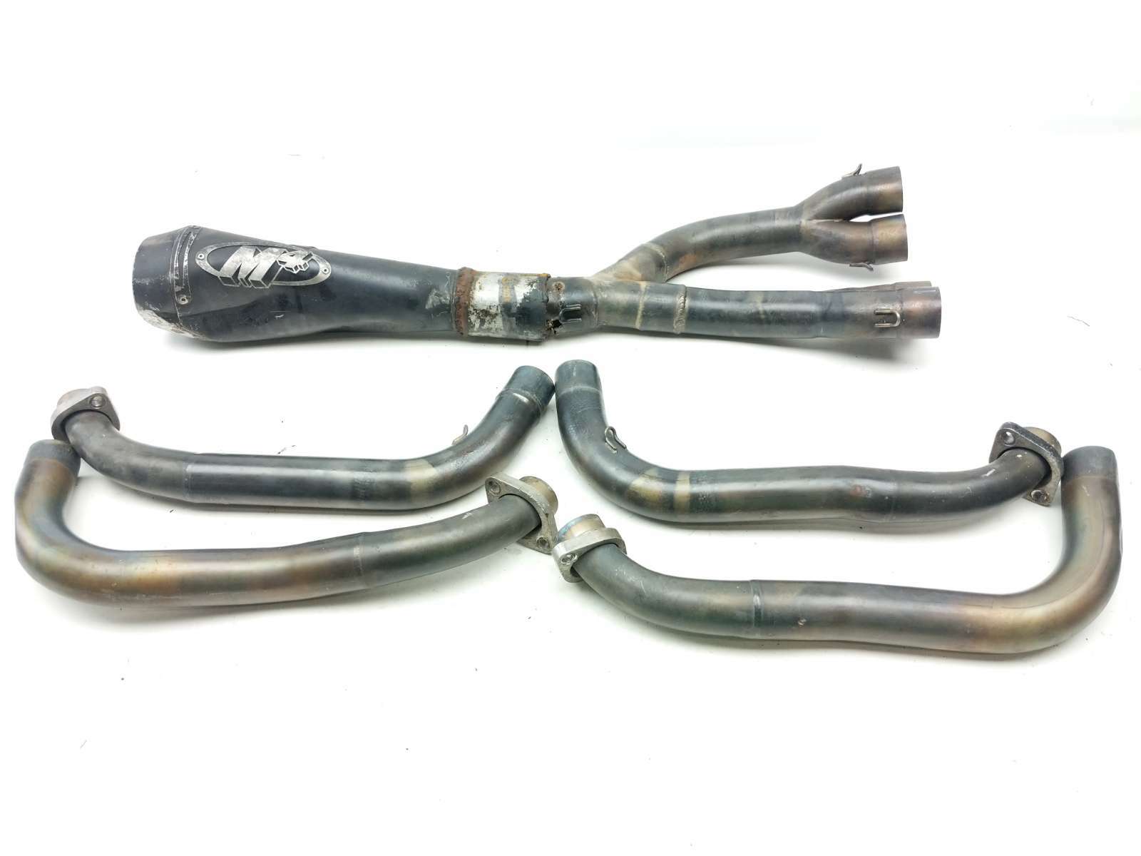 03 04 Suzuki GSX-R1000 Full Exhaust Header Pipe Muffler M4 Damaged