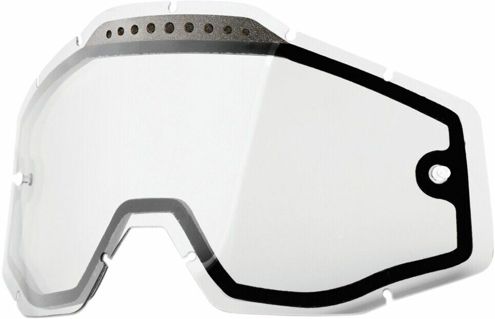 100% Dual Vented Lens Racecraft/Accuri Goggles Clear 2602-0506