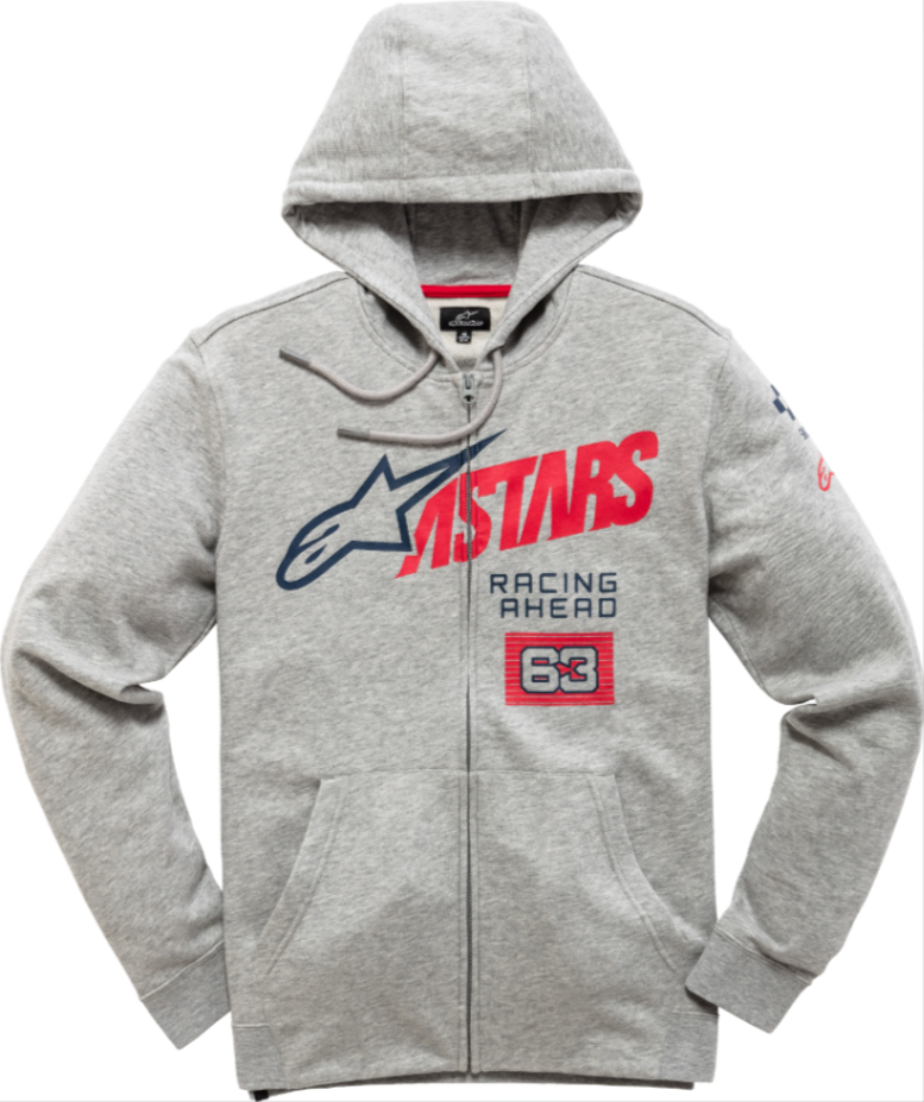 482-69716M Alpinestars Title Zip Hoodie Grey Heather M