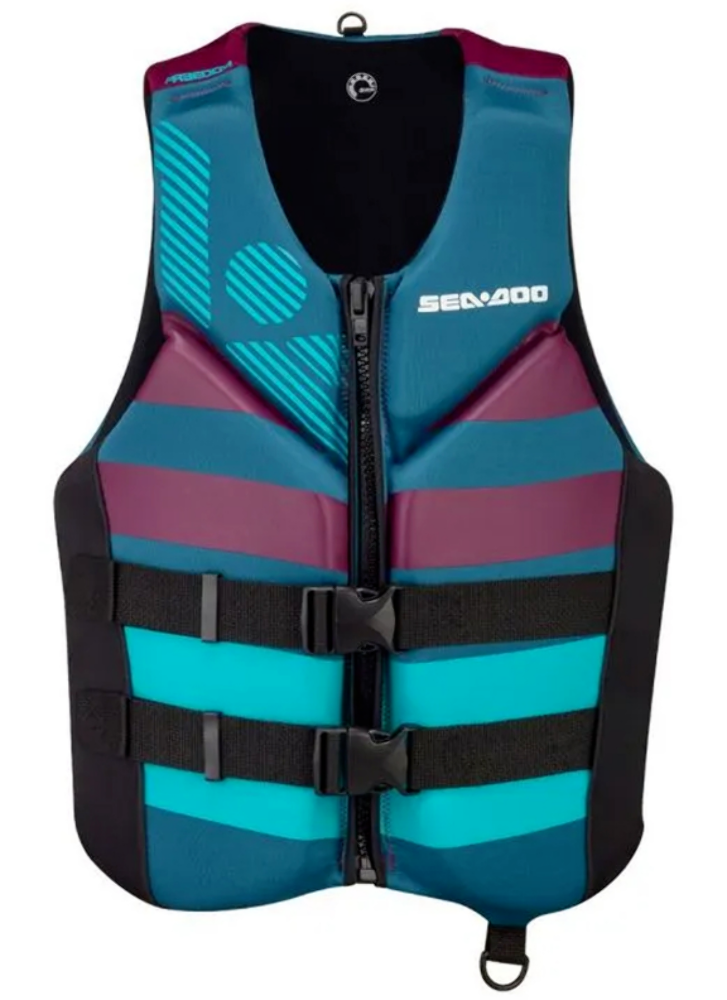 Sea-Doo Freedom Life Jacket|Turquoise Stripe|Womens Size: XL 2859451276