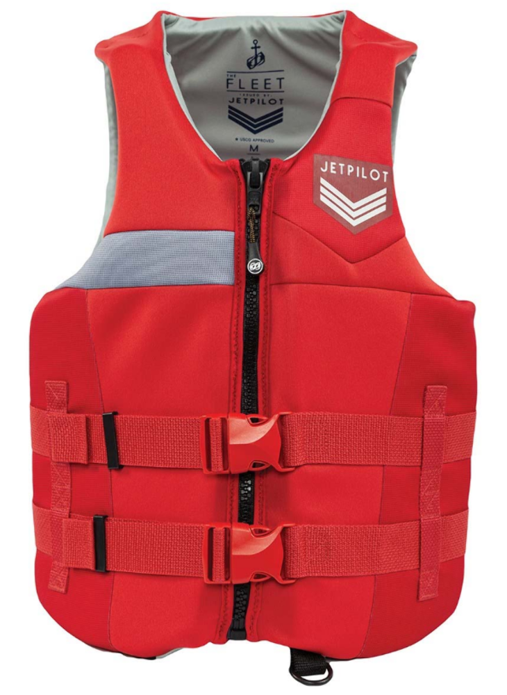 JetPilot Fleet Neoprene 2-Buckle PFD- Men's RED SIZE MD/LG WJP-21238-RD-ML
