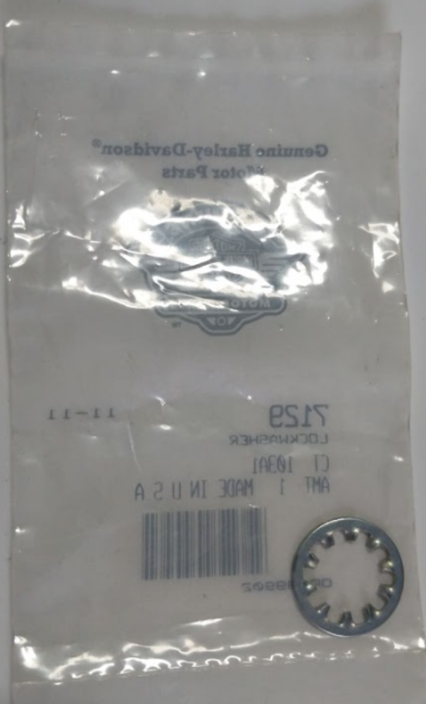 Harley Davidson Motorcycle OEM 1/2" Internal Tooth Lockwasher P/N 7129