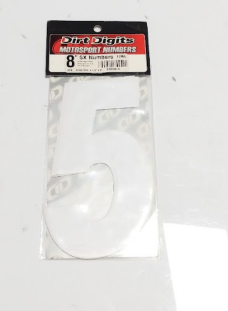 DIRT DIGITS 5 8" WHITE SUPER X DIGITS 3/PK SX83W-5 09-6065