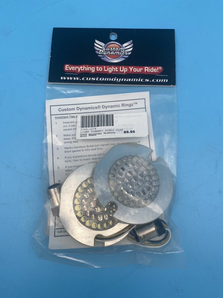 Harley Davidson Custom Dynamics Flat Style Turn Signal LED Inserts 2040-1078