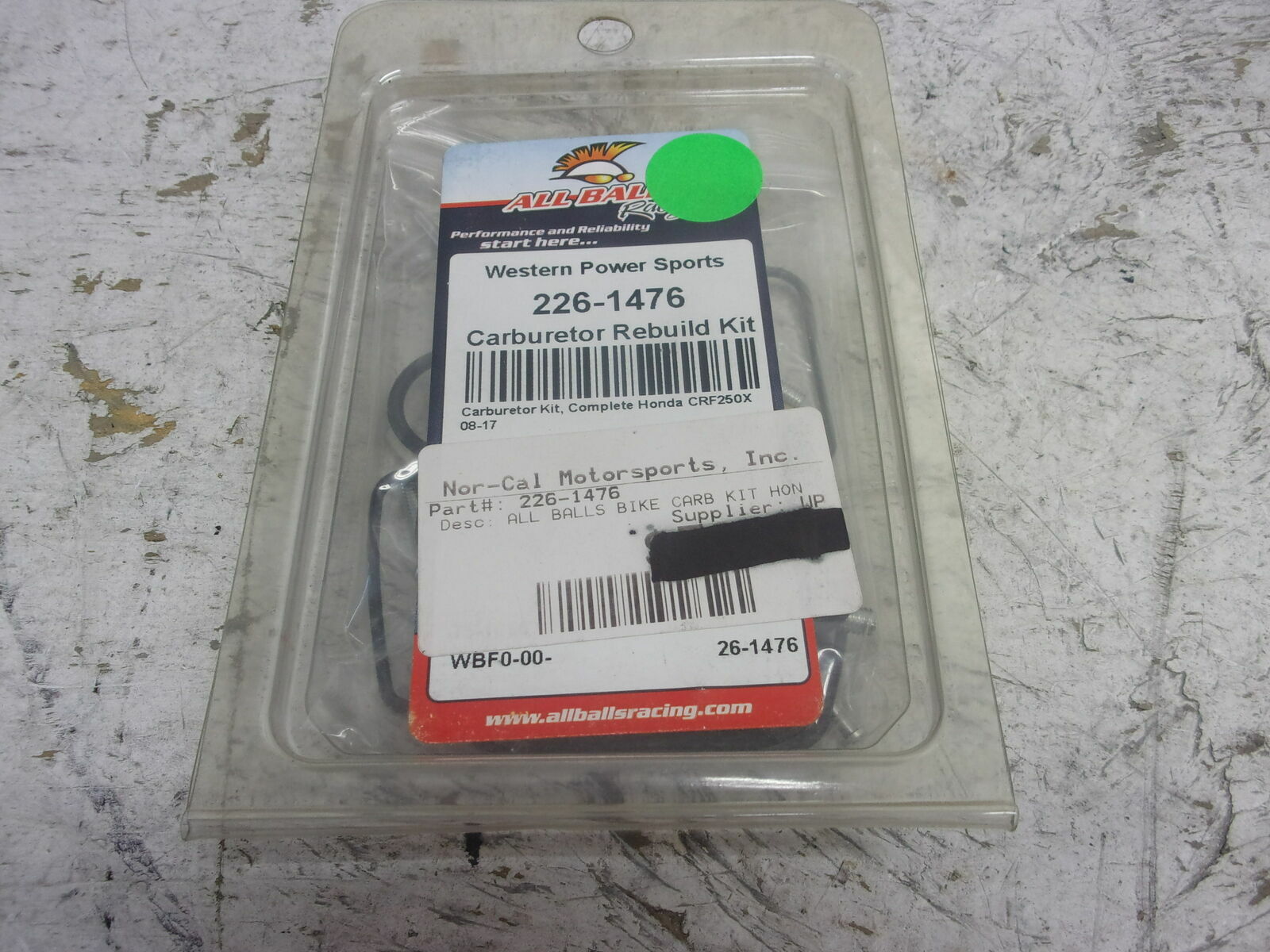 Honda 2008-2017 CRF250X All Balls Racing Carburetor Rebuild Kit 226-1476
