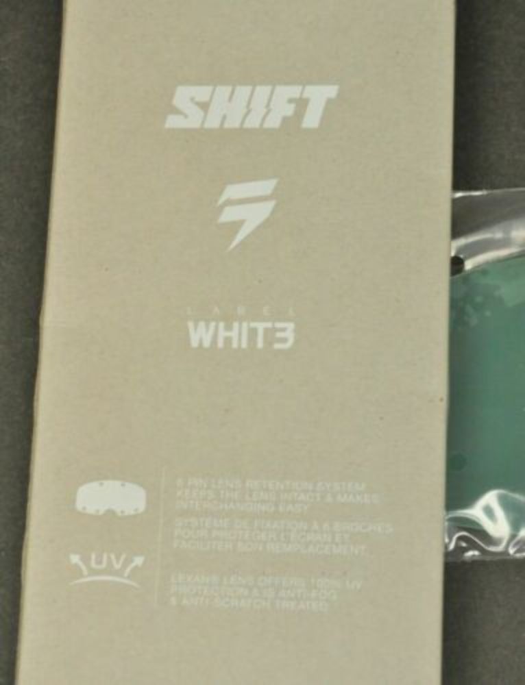 NEW GENUINE SHIFT MX WHIT3 GOGGLE REPLACEMENT LENS STANDARD CLEAR 21482-012-OS