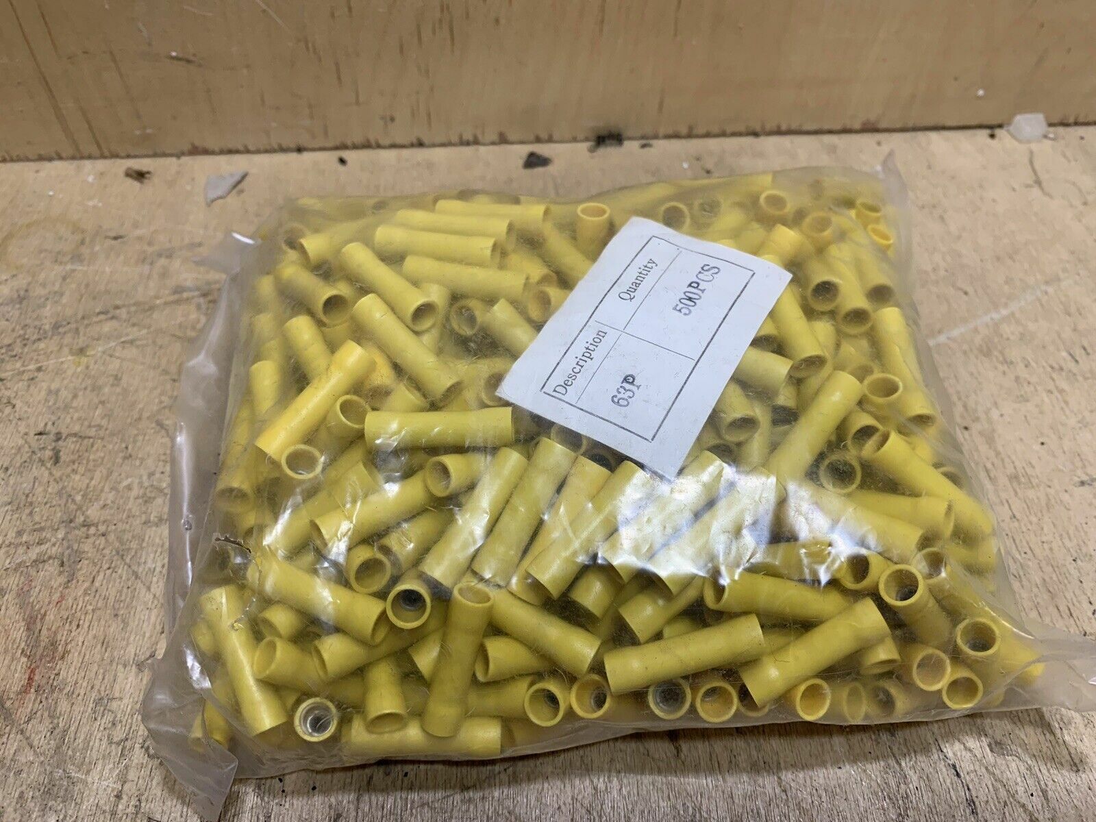JT&T 500 12-10 AWG Yellow Butt Crimp Connectors Terminals UL Mil 2062D
