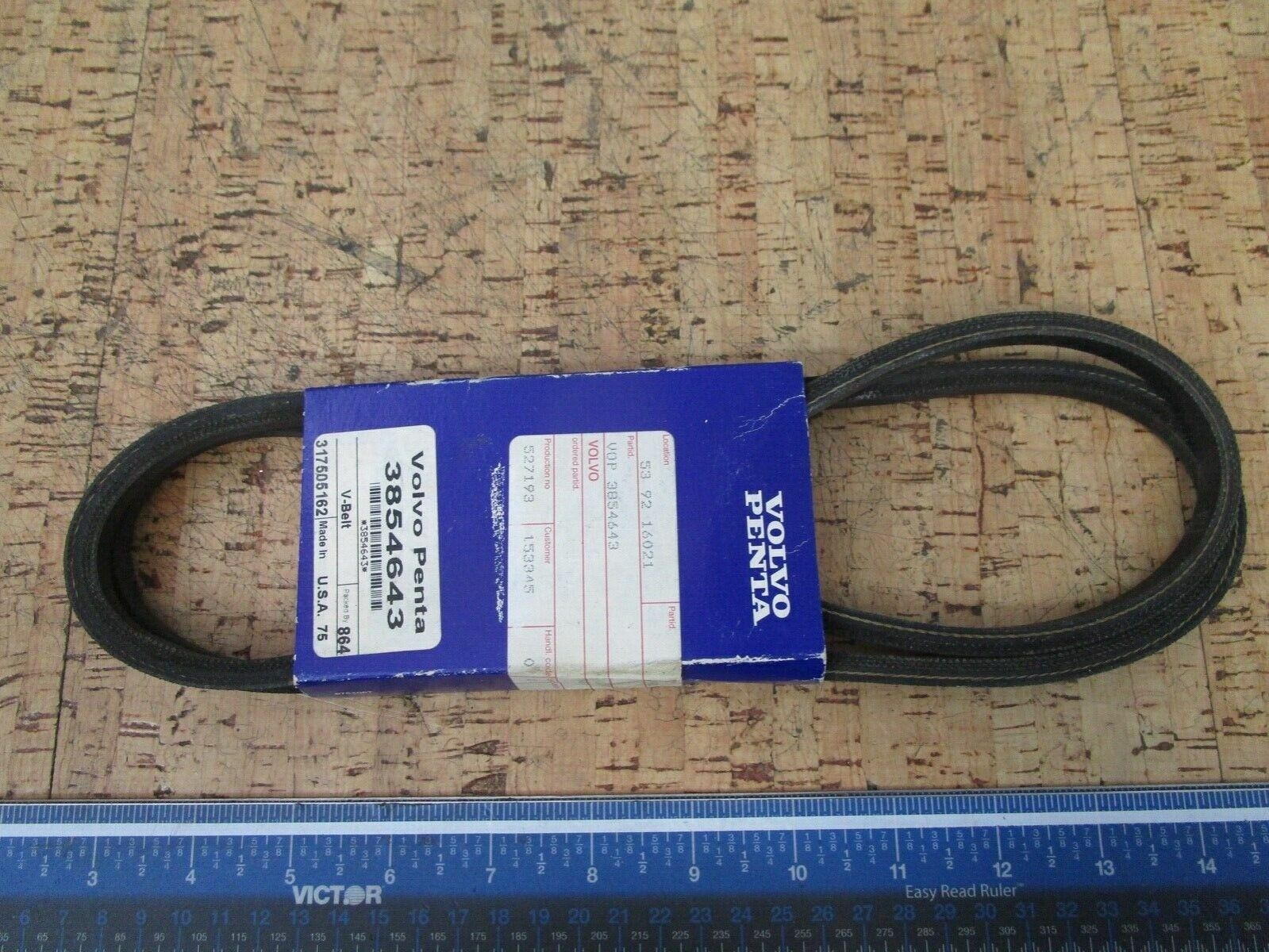 Volvo Penta V-BELT 3854643 GL Gi GSi 8.2 GS GSi Marine Engine