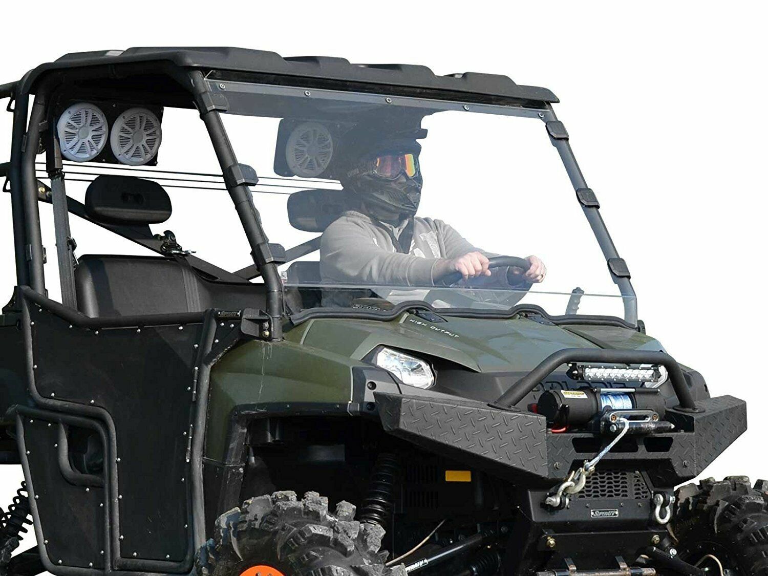 SuperATV Front Windshield 16-22 Polaris Ranger FullSize 570 WS-P-RAN-09XP-001-75