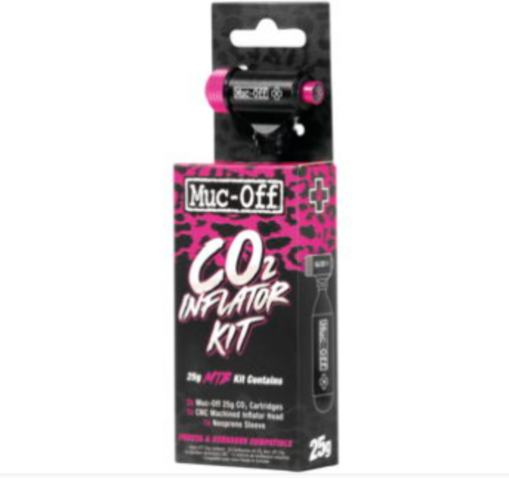 533081 - MTB INFLATOR KIT (2X C02 CARTRIDGES 1 INFLATOR HEAD 1 NEOPRENE SLEEVE)