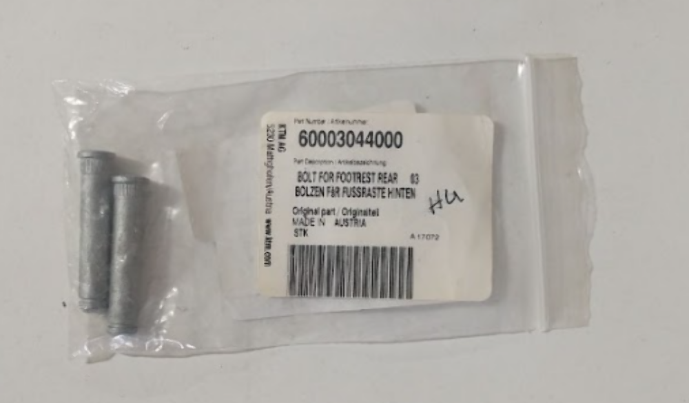New OEM KTM #60003044000 BOLT REAR FOOTREST QTY 2