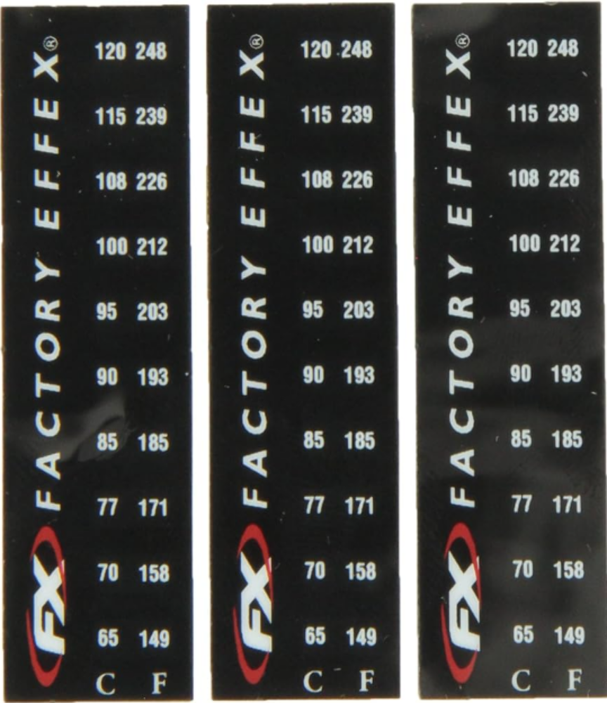 Factory Effex 08-90225 Temp Specialty Sticker, (Pack of 3) 4320-0427