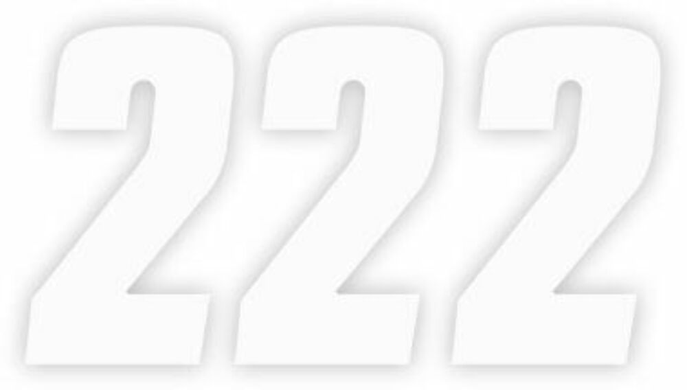 Factory Effex 6" White Factory Number 2 Decals (08-90052)