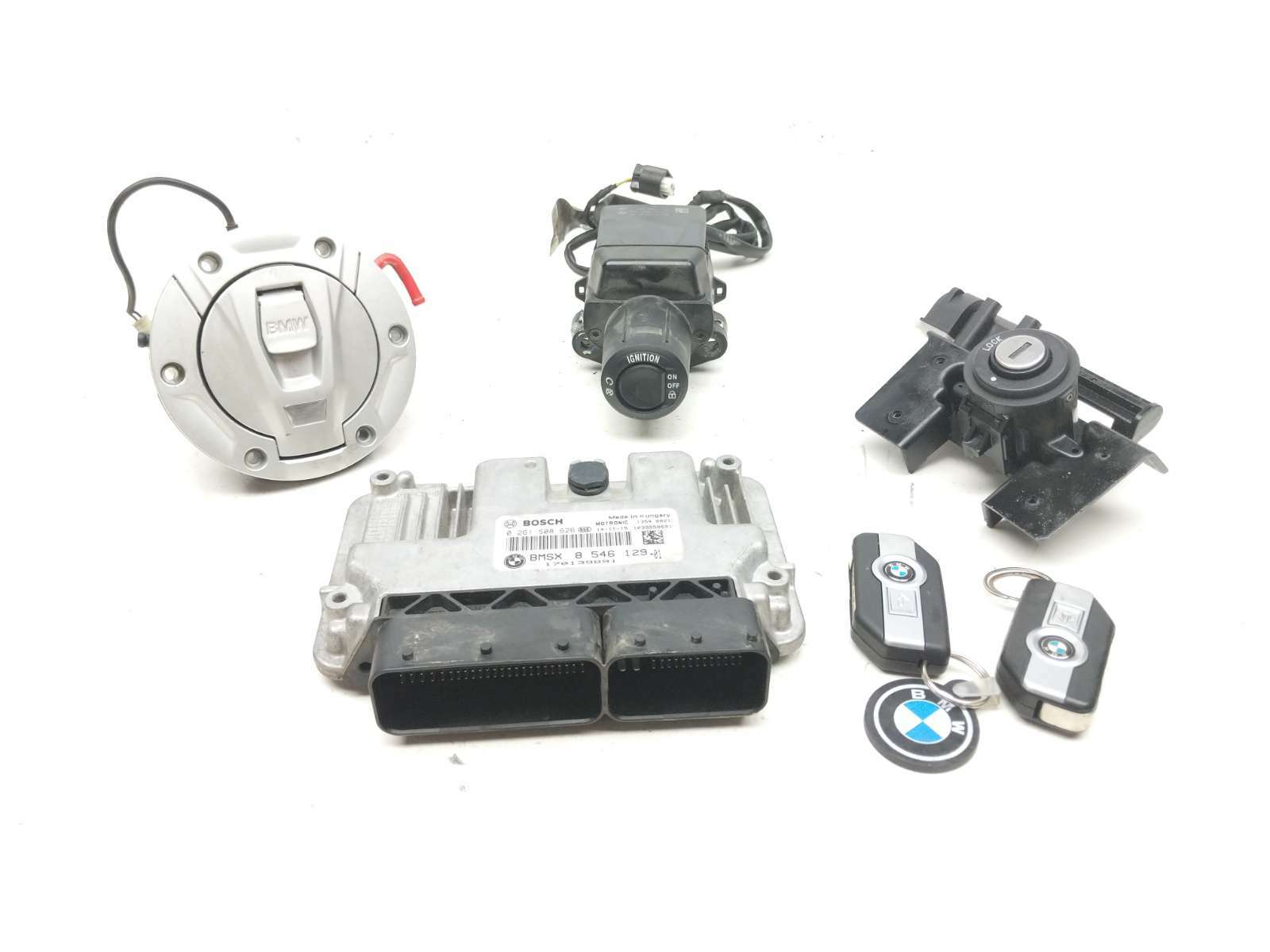 15 BMW K1600 GTL Lock Set Ignition Switch Cap Key and ECU