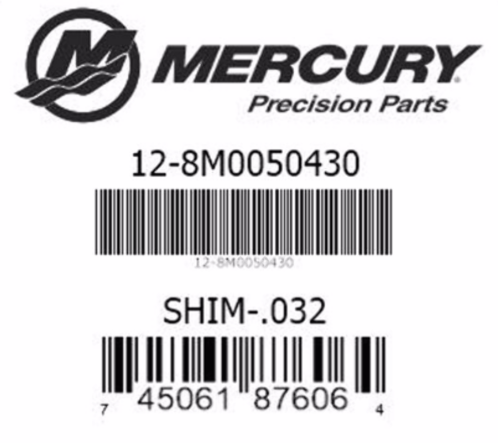 QUICKSILVER Mercury-Mercruiser 12-8M0050430 WASHER .032