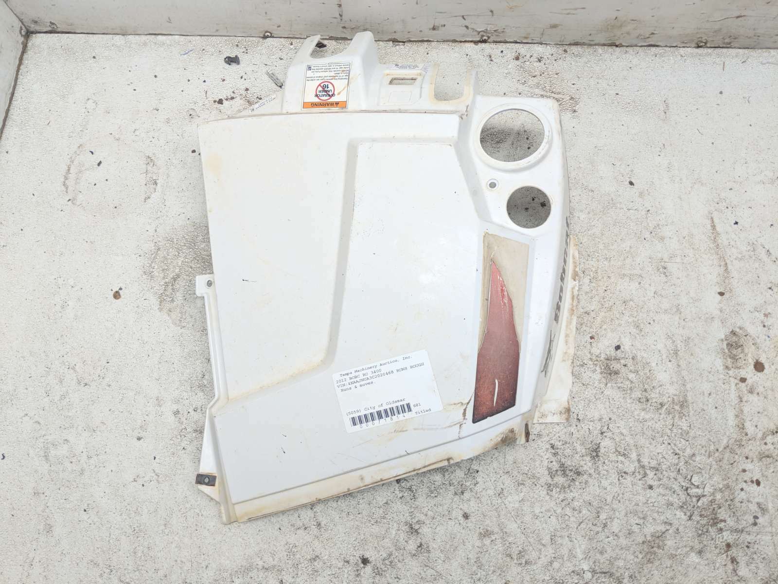 12 Bob Cat 3400 (Ranger Diesel) Left Driver Hood Assembly 5438454