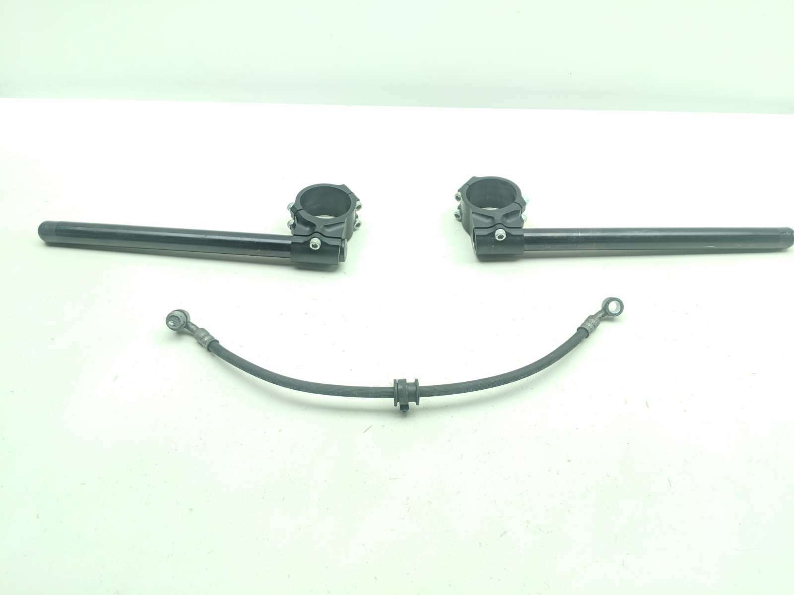 20 Suzuki GSXR 600 750 Woodcraft Left Right Clip On Handlebars w/ Front Brake Line