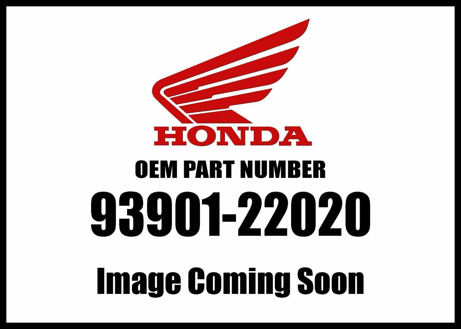 Honda Screw Tapping 3X6 93901-22020 New OEM