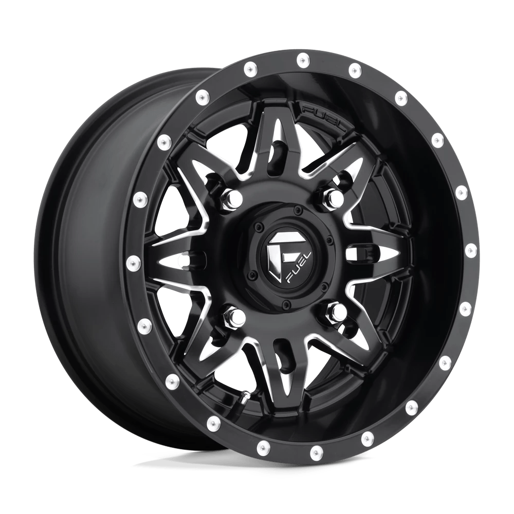 FUEL UTV D567 LETHAL 14X7 4X156 +13 MATTE BLK MILLED Wheel Rim D5671470A544