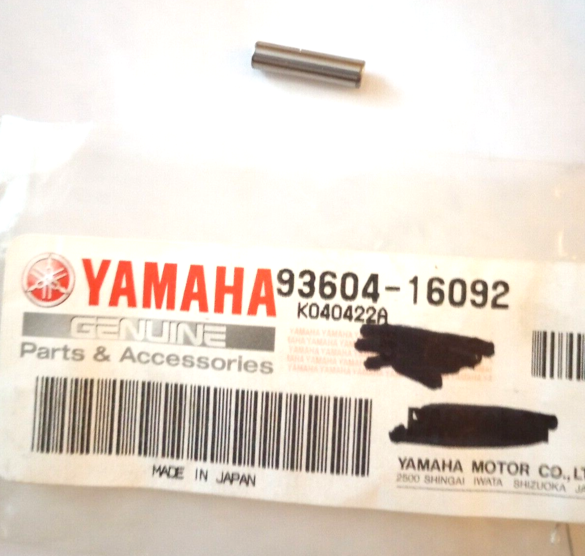 Yamaha SR400, SR500, XT500 Dowel Pin NOS 93604-16092 QTY-2