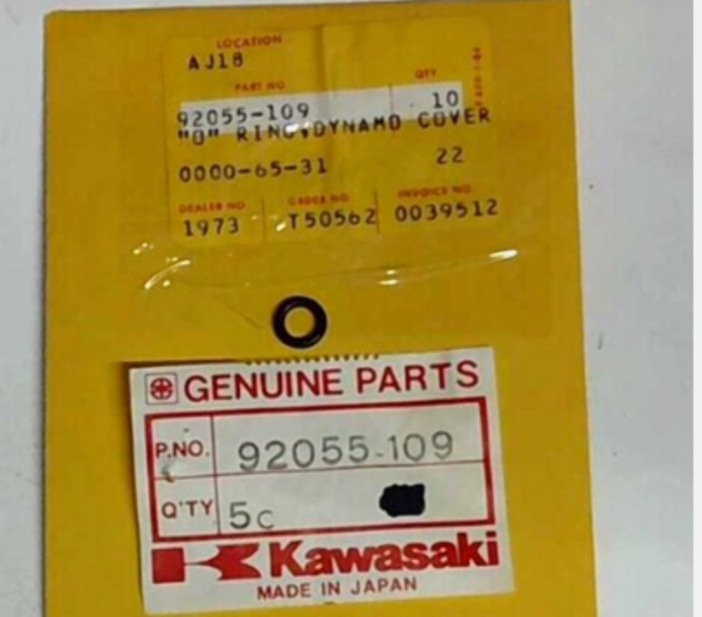 NOS GENUINE Kawasaki OEM Dynamo Cover O-Ring KZ900 Z1 KZ1000 92055-109 QTY 2
