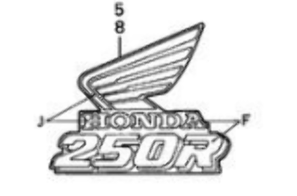 Honda XR250RK 1989 Mark, L. Fuel Tank (87124-KT1-900)