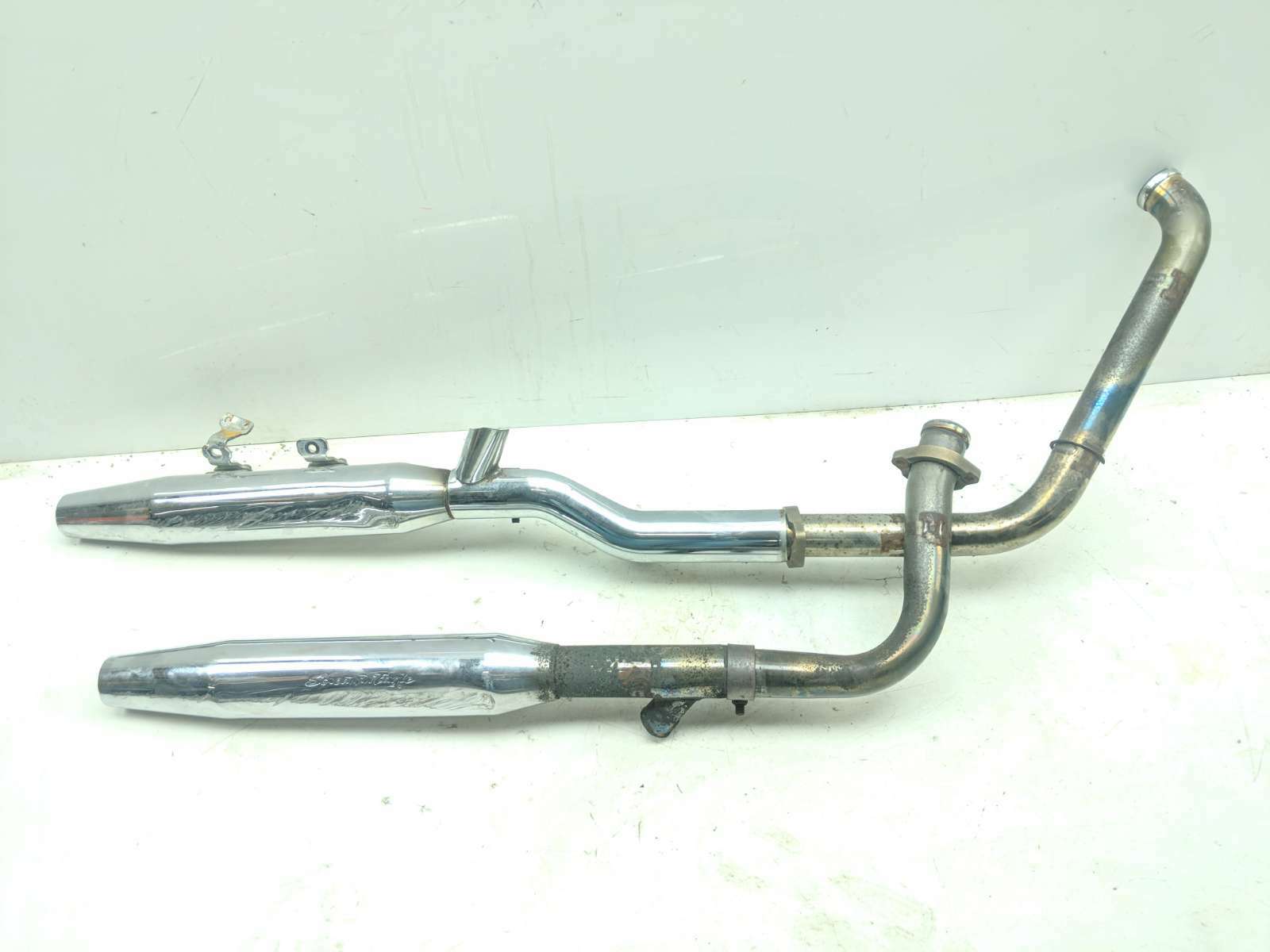 04 Harley Davidson Fat Boy FLSTFI Full Exhaust Pipe Muffler Head Header SCREAMING EAGLE