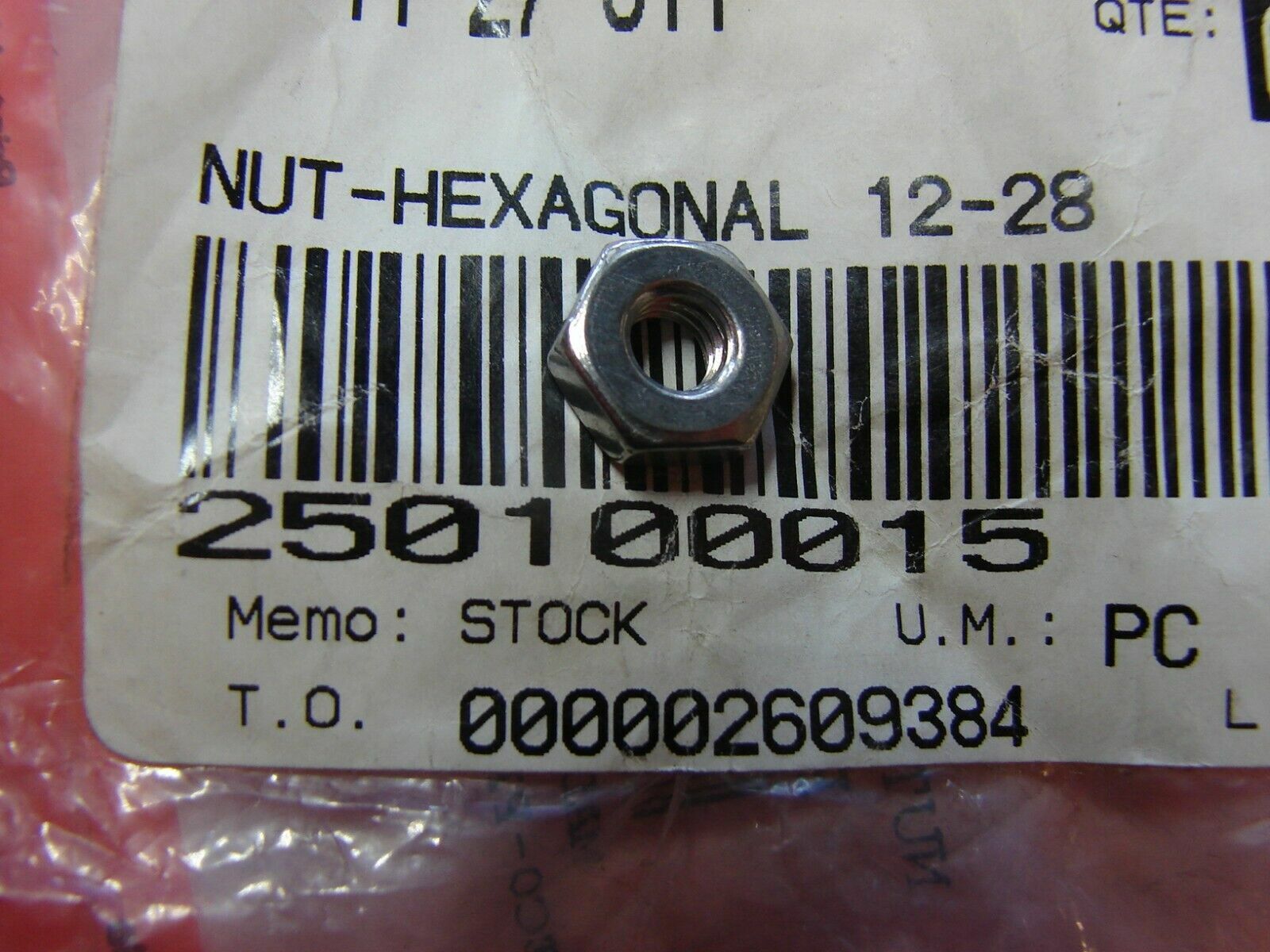 Sea-Doo Watercraft Genuine OEM Parts Hex Nut 12-28 250100015 QTY-4
