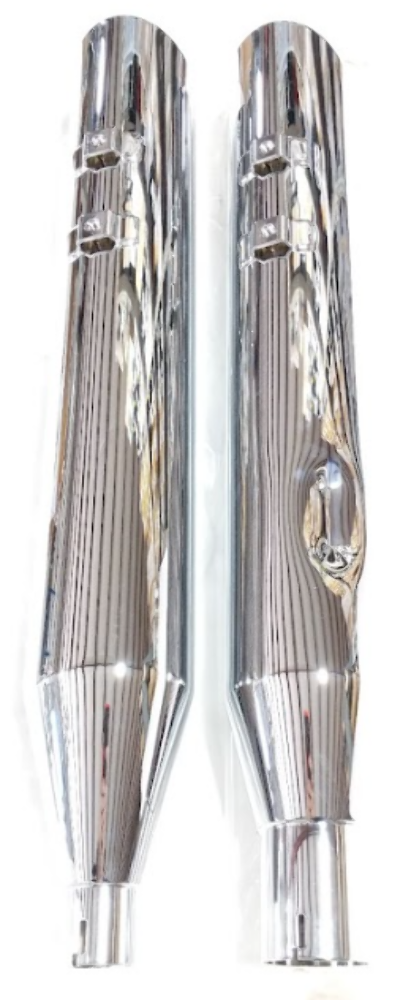 KHROME WERKS 4.5" HP-PLUS CHROME SLANT-CUT MUFFLER 1801-1141 FLHR Road King 2020