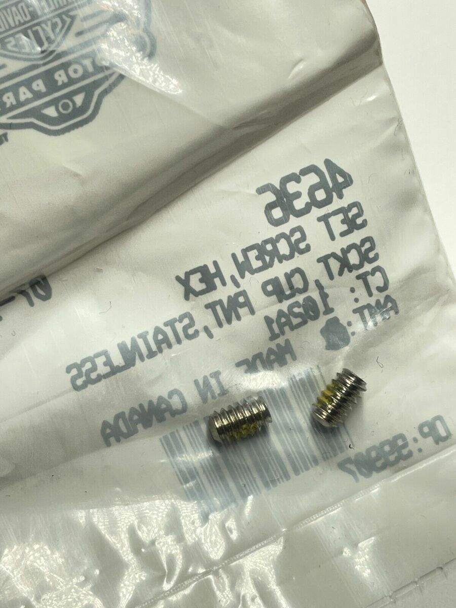 Harley Davidson Hex Set Screw Stainless QTY 2 P/N 4636 - Sun Coast
