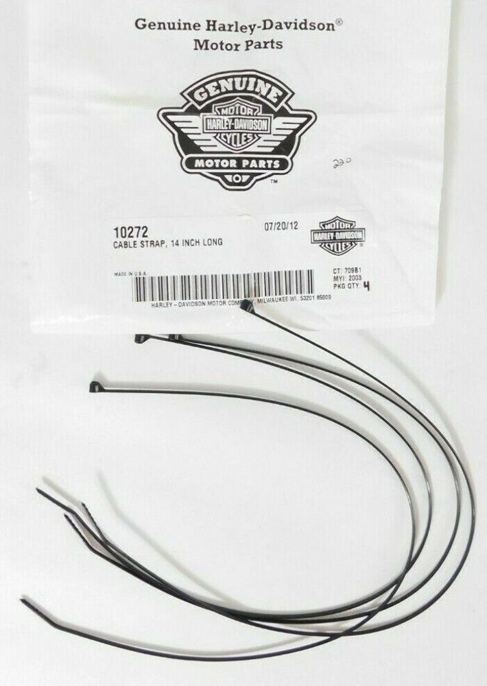 4 NOS Genuine HARLEY DAVIDSON 14 IN LONG CABLE STRAP TIE Parts OEM 10272 NEW