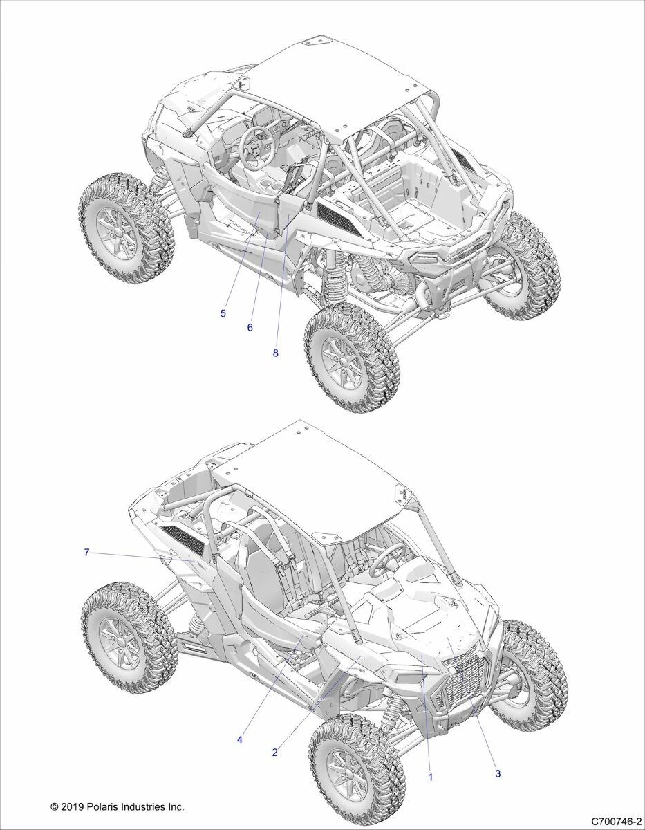 Polaris Fender Decal, Front, Side, Top, Left, Genuine OEM Part 7191845