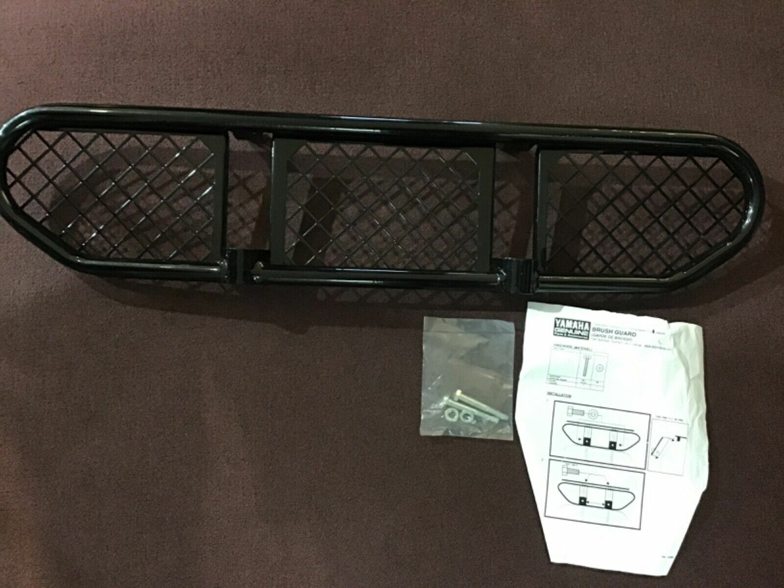 GENUINE Yamaha FRONT Brush Guard BLK - 37S-F85F0-V0 - 00-02 Kodiak 400