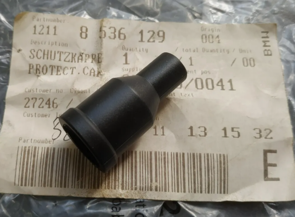 BMW E10-E21-E12-E9-E3 ignition wiring protection cap NEW GENUINE 12118536129